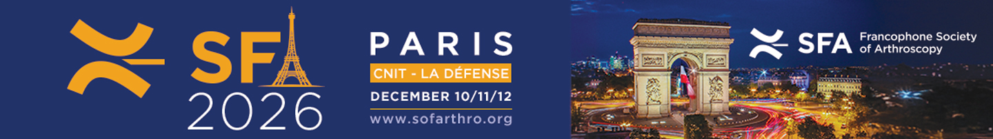 SFA 2026 – Congrès Annuel de la Société Francophone d'Arthroscopie